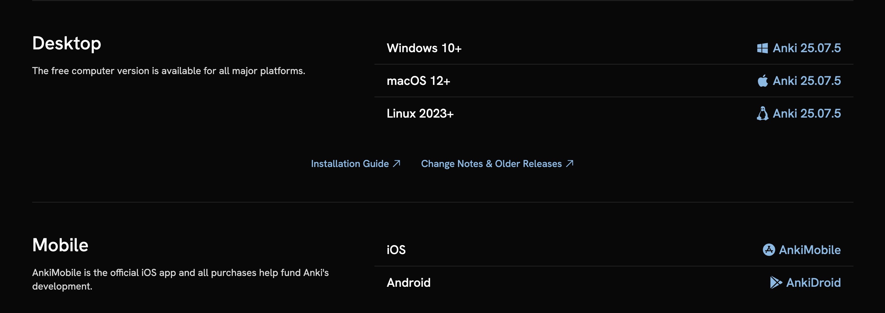 Halaman Download Anki