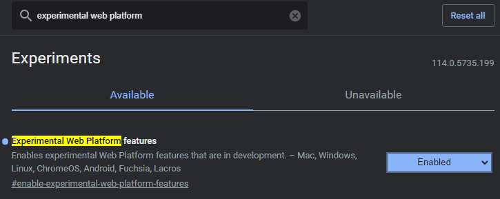 Aktifkan Fitur Eksperimen